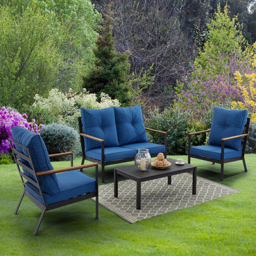 Portman Metal 4 - Person Seating Group with Cushions